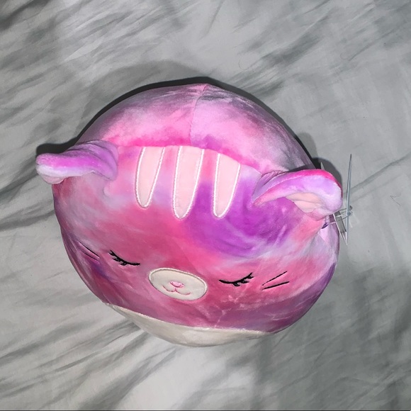 Squishmallows Kelly Toys 8’ Caeli Cat Pink Pillow - Picture 3 of 8